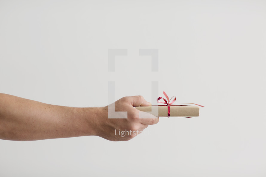 man giving a gift 