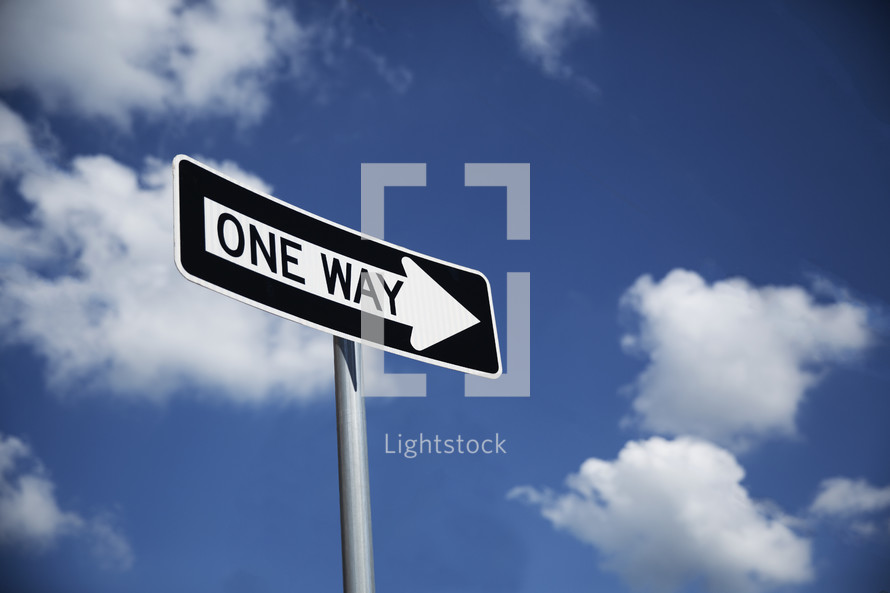 one way street sign 
