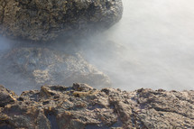mist over sea rocks 