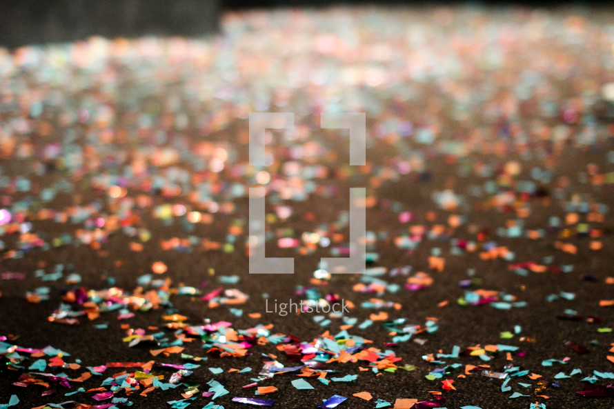 confetti on a stage