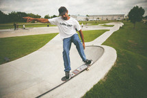 man skateboarding on a ramp
