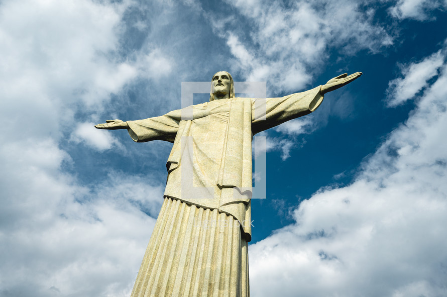 Statue of Christ The Redeemer (Cristo Redentor)in Rio de Janeiro Brazil. March 15 2022.