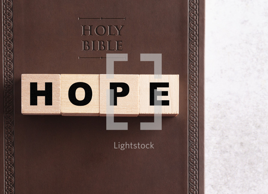 Holy Bible and word hope 