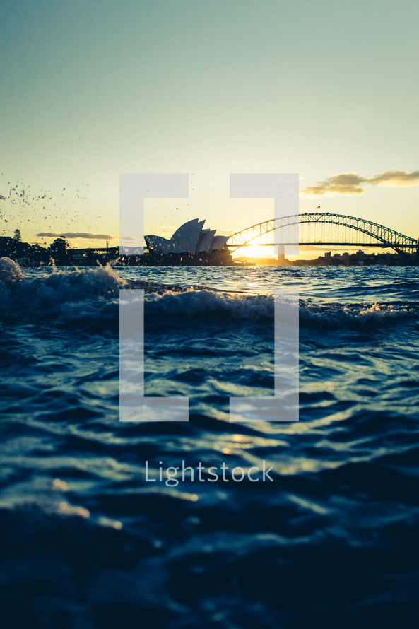 Sydney Harbour Bridge at sunset 