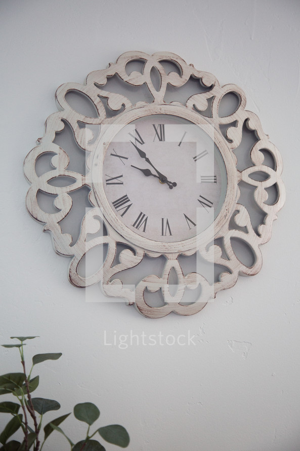 clock on a wall 