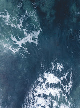 aerial view over sea water 