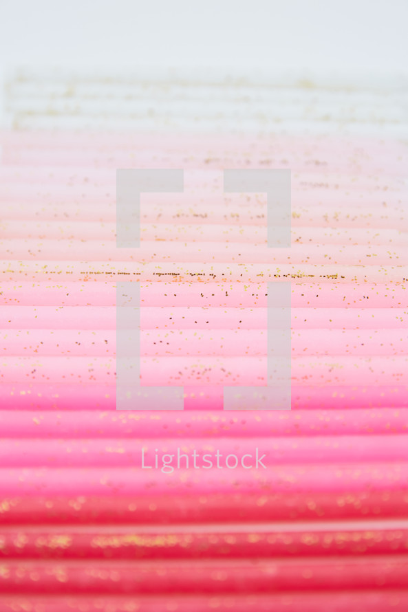glitter on pink, white, red, background 
