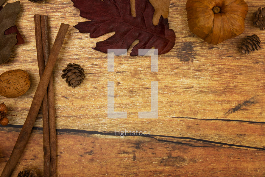A Fall Themed Background with Space to Add Text