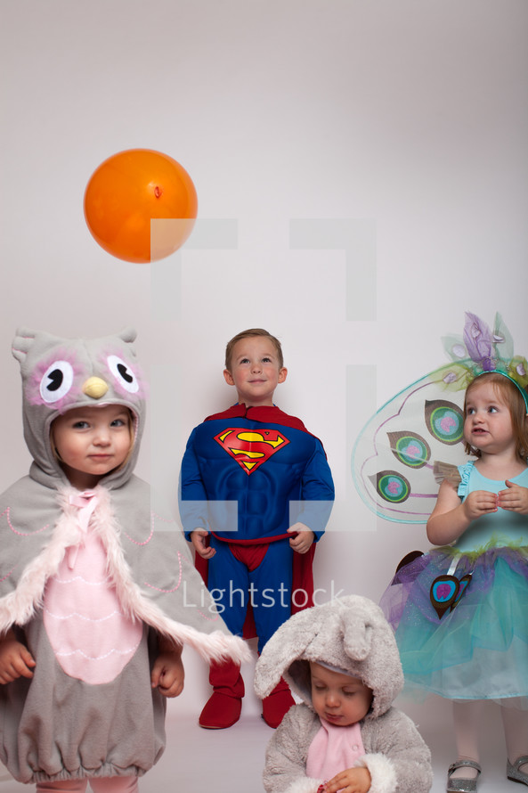 children dressed up for Halloween 