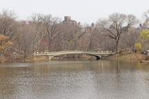bridge over Central Park lake 