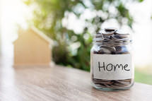 savings jar for a home 