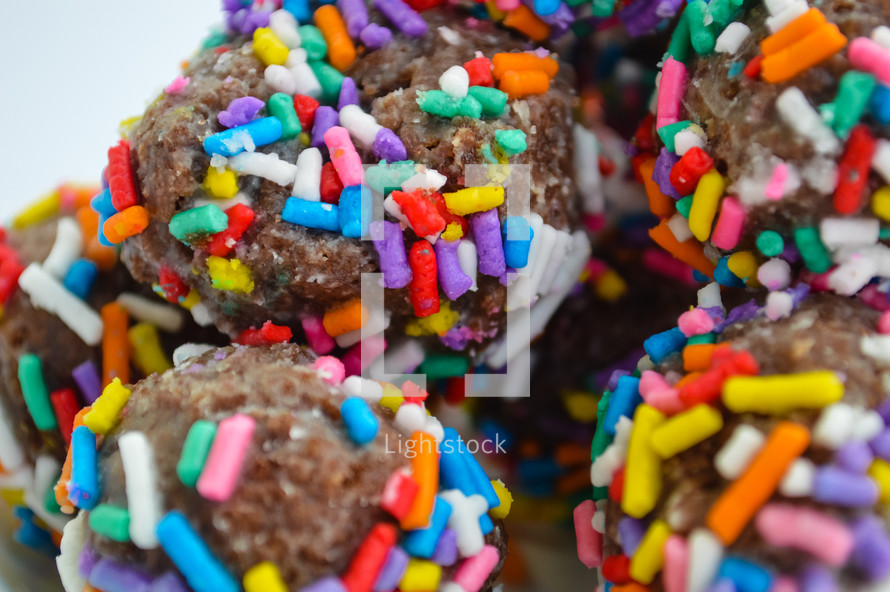 sprinkled donut holes 