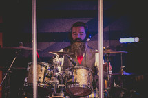 drummer at a drum set 