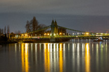 city bridge at night 