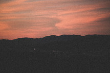 mountain range at dusk 