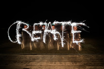 create with sparklers 