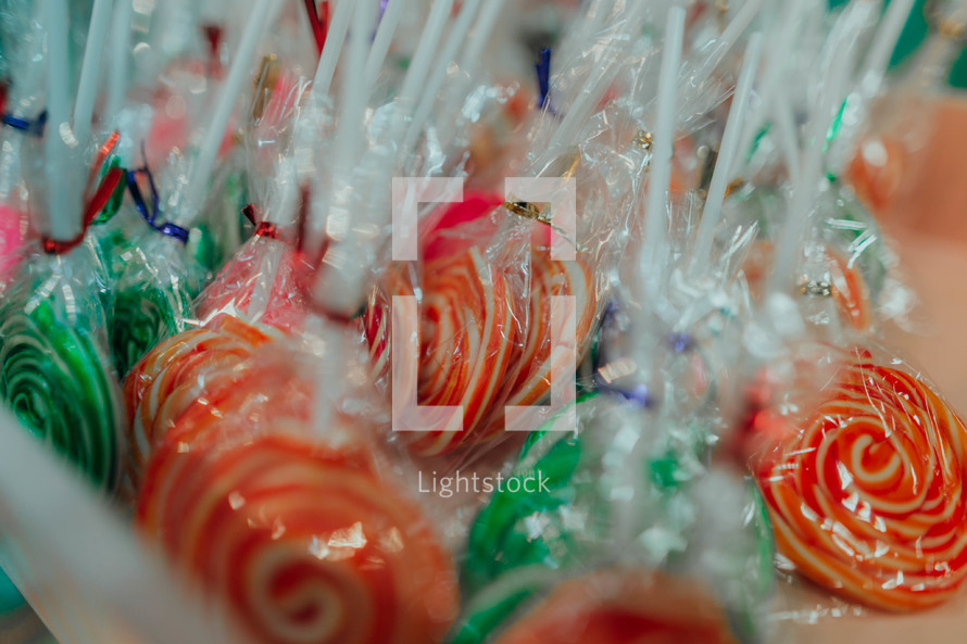 wrapped lollipops 