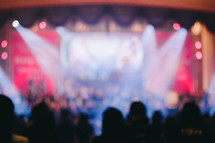 out of focus image at a concert