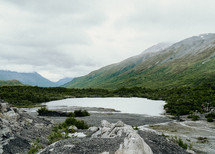 Mountain Lake Landscape in Alaska 