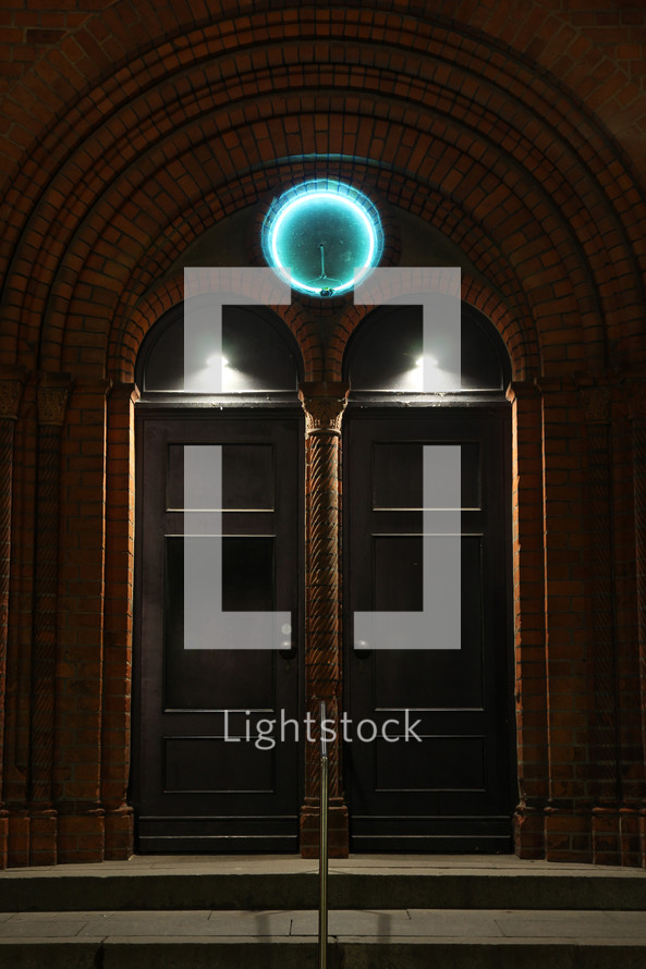 illuminated doorway 