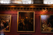 paintings in a museum 