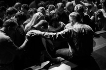 prayer and worship at a worship service 