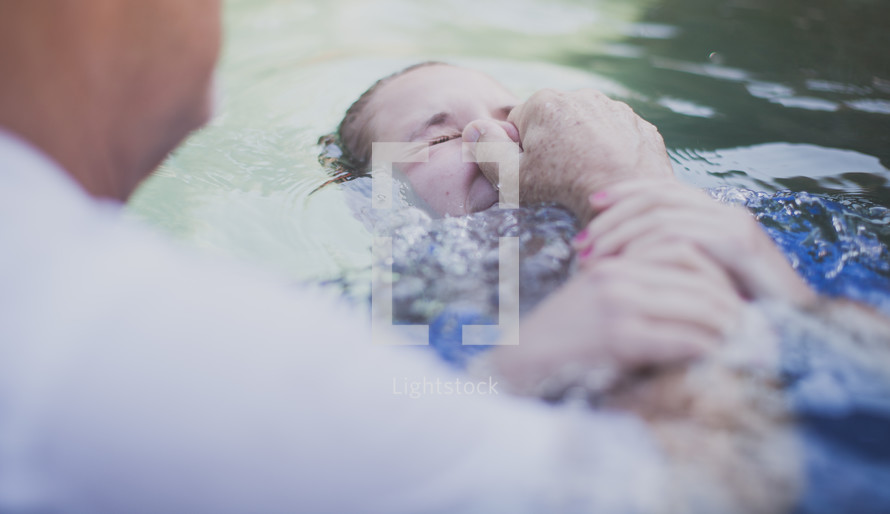 baptism in a body of water 