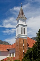weather vane on a church steeple 