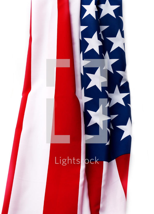 American flag folded