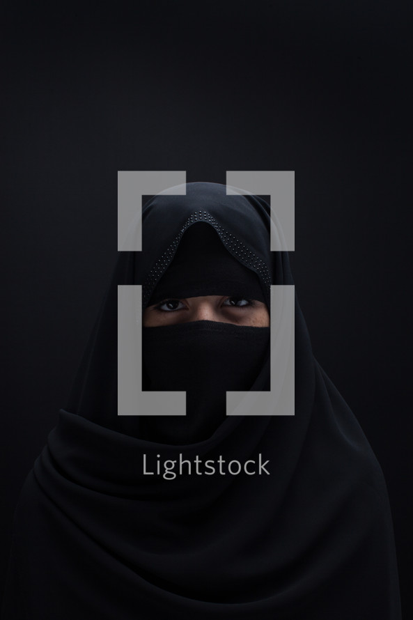 Muslim woman in a niqab 