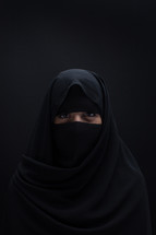 Muslim woman in a niqab 