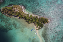 aerial view over Snake Island
