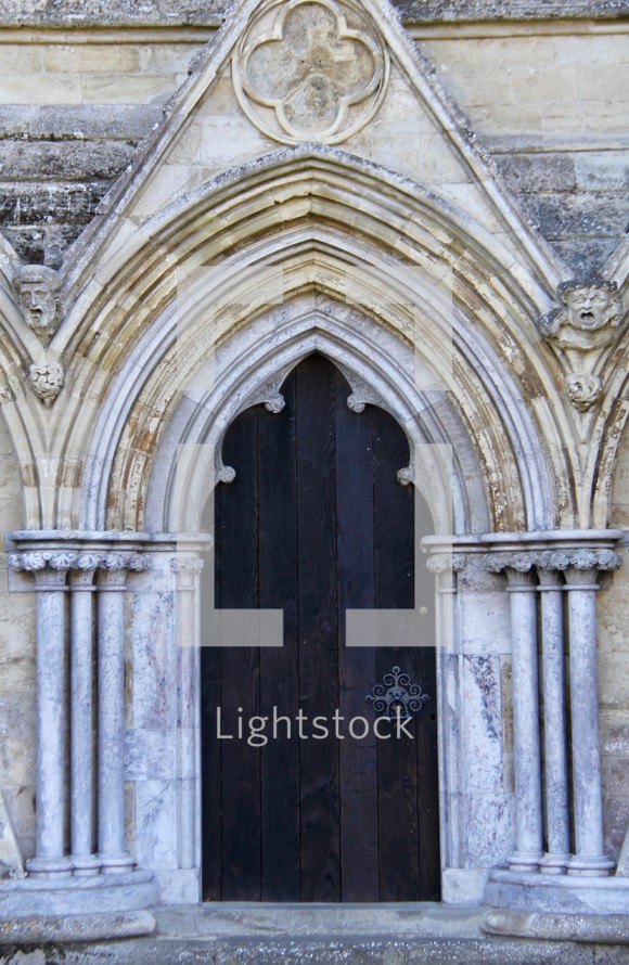 arched cathedral door 