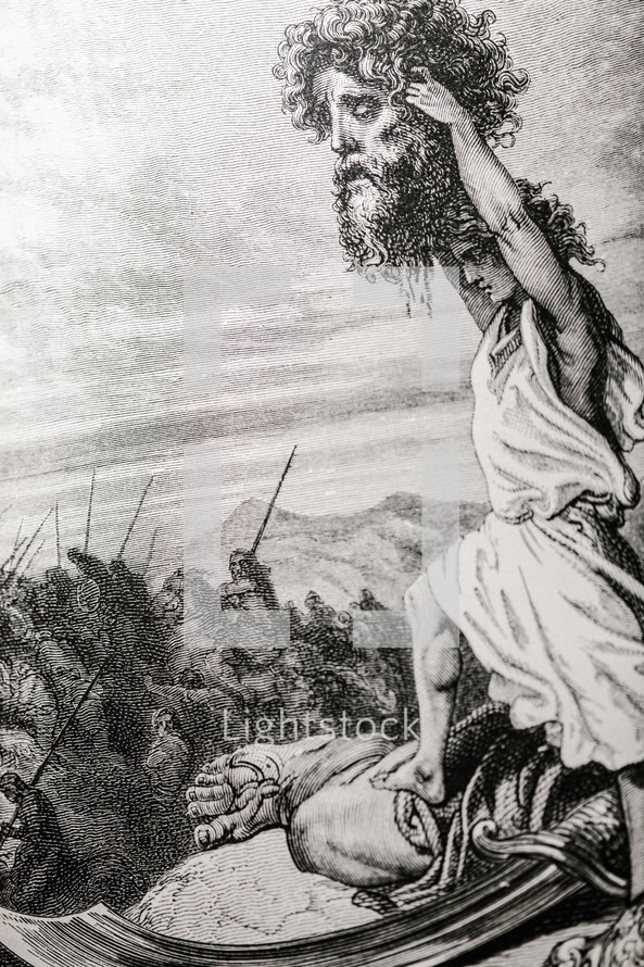David and Goliath illustration 
