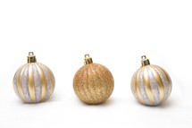 gold and silver ball ornaments 
