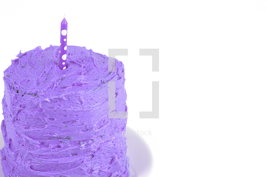 purple birthday cake 