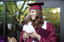 girl on graduation day 
