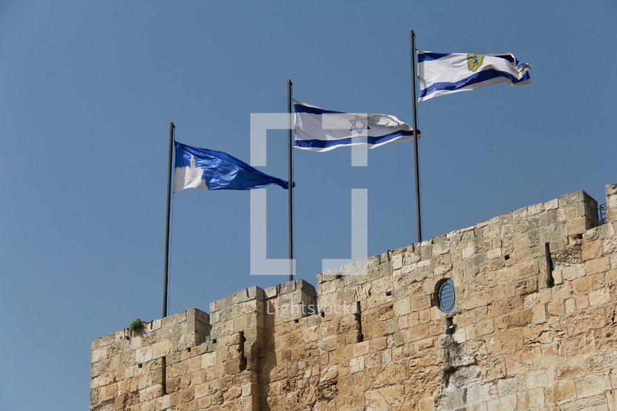 Flags in Jerusalem 