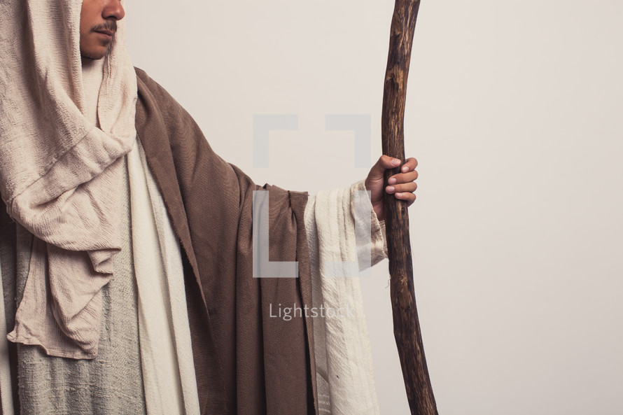 Joseph holding his staff 