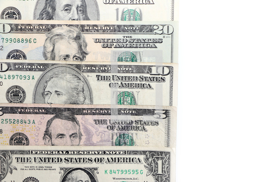 American currency border