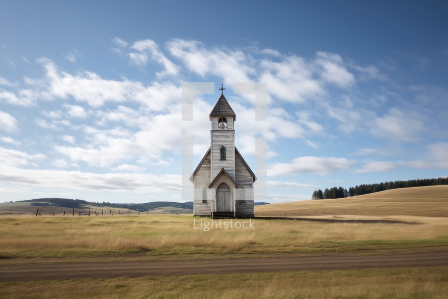 Church in the countryside in the United States of America