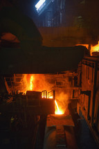 Steel buckets to transport the molten metal in Steel plant
