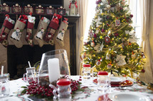Christmas tree and stockings