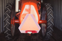stop sign on a tractor  