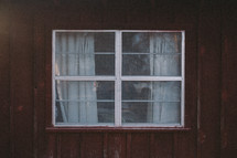 curtains in a window 