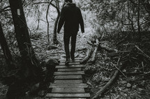 man on a trail 