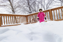 toddler girl in snow 