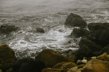 rocks along a seashore 