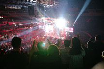 audience at a concert in a stadium 
