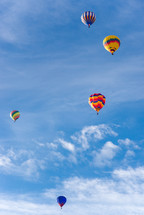 colorful hot air balloons in flight 